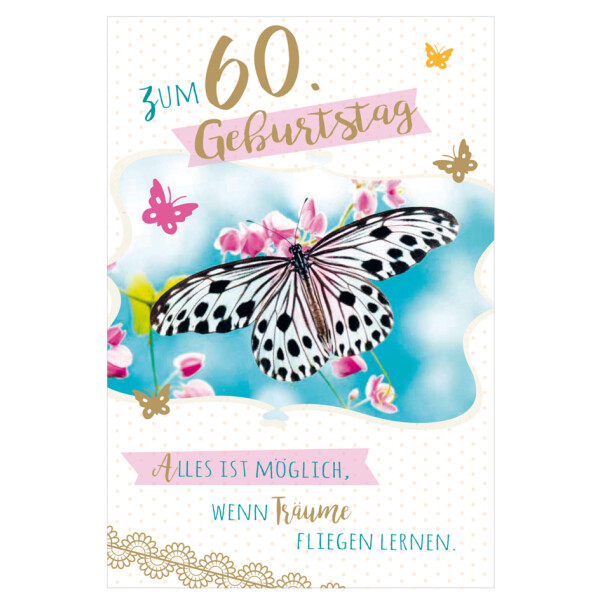 SUSY CARD Geburtstagskarte - 60. Geburtstag "Falter"