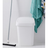 orthex Schwingdeckel-Abfalleimer, 10 Liter, weiß