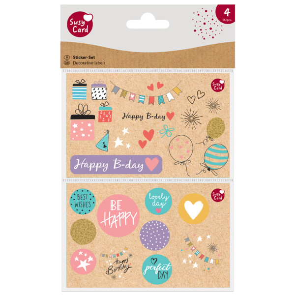 SUSY CARD Sticker-Set "Happy Eco B-day"