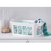 orthex Wäschekorb, 30 Liter, weiß