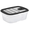 GastroMax Reibe mit Auffangbehälter, transparent schwarz