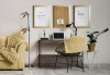 Bi-Office Design-Weißwandtafel Kamashi, 600 x 450 mm, gold
