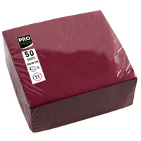 PROnappe Cocktail-Servietten, 200 x 200 mm, bordeaux