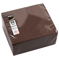 PROnappe Cocktail-Servietten, 200 x 200 mm, schokobraun