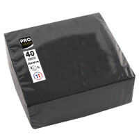 PROnappe Dinner-Servietten, 380 x 380 mm, schwarz