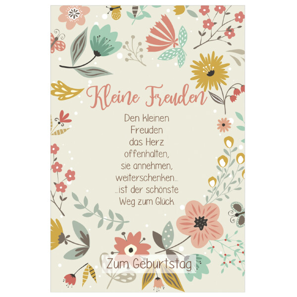 SUSY CARD Geburtstagskarte Lyrics "Kleine Freuden"
