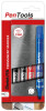 Pentel Permanent-Marker N60, Keilspitze, 4er Etui, sortiert