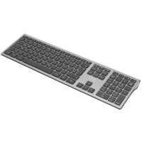 DIGITUS Ultra-Slim Tastatur, kabellos, silber schwarz