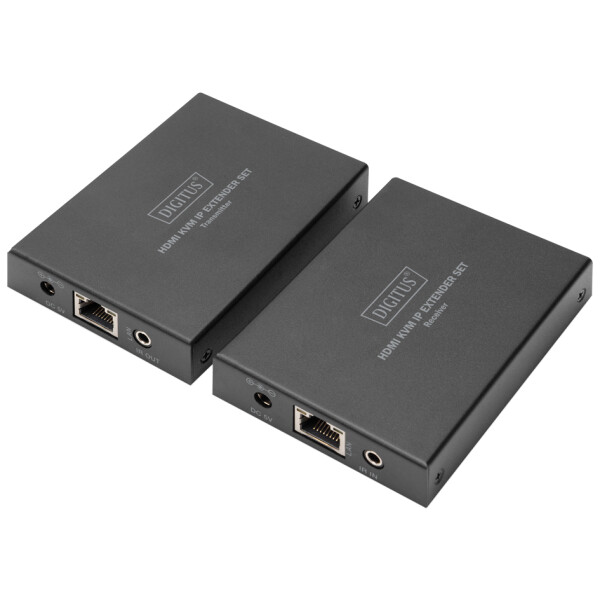 DIGITUS HDMI KVM IP Extender Set, schwarz