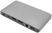 DIGITUS Thunderbolt 3 Dockingstation 8K, USB Type-C, grau