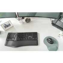 DIGITUS Ergonomische Tastatur, kabellos, schwarz