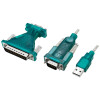 LogiLink USB 2.0 - RS232 9 25 Pol Adapter mit Verlängerungs-