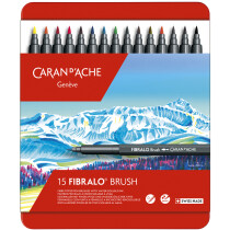 CARAN DACHE Fasermaler FIBRALO Brush, 15er Metalletui