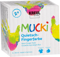 KREUL Quietsch-Fingerfarbe "MUCKI", 150 ml, 4er-Set