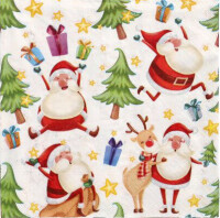 PAPSTAR Weihnachts-Motivservietten "Happy Santa"