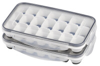 APS Eiswürfeldose mit Deckel, transparent grau, 2er Set