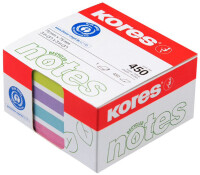 Kores Recycling Haftnotiz-Würfel "Recycled Pastel Notes"