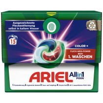 ARIEL 3in1 PODS Waschmittel COLOR, 15 WL in Kartonbox