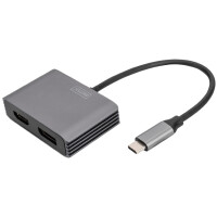 DIGITUS USB-C 4K 2in1 DisplayPort + HDMI Grafik-Adapter