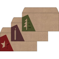 sigel Weihnachts-Umschlag-Set "Cut-out style",...