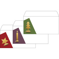 sigel Weihnachts-Umschlag-Set "Cut-out style",...