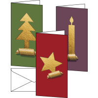 sigel Weihnachtskarten-Set "Cut-out Style", DIN A6