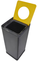 ALBA Wertstoffsammelbox für Kunststoff, schwarz gelb, 50 L