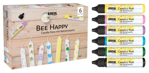 KREUL Candle Pen "Bee Happy", 6er-Set