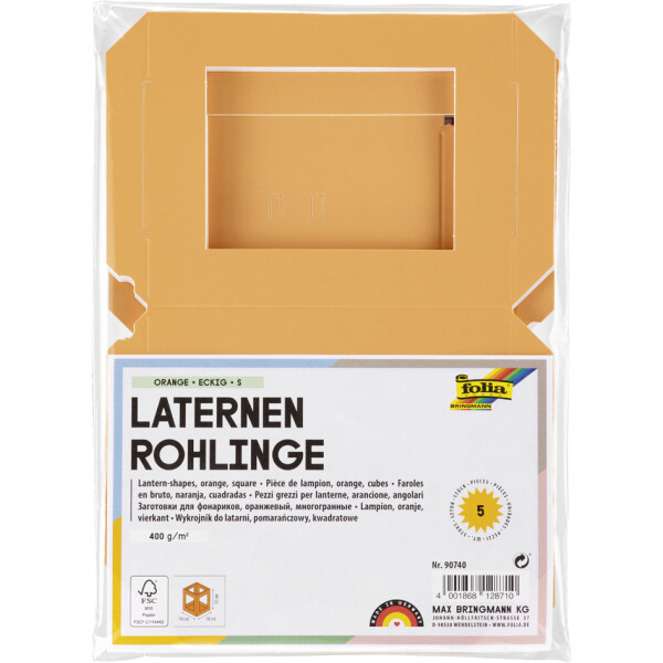 folia Laternen-Zuschnitt, 135 x 135 x 180 mm, braun