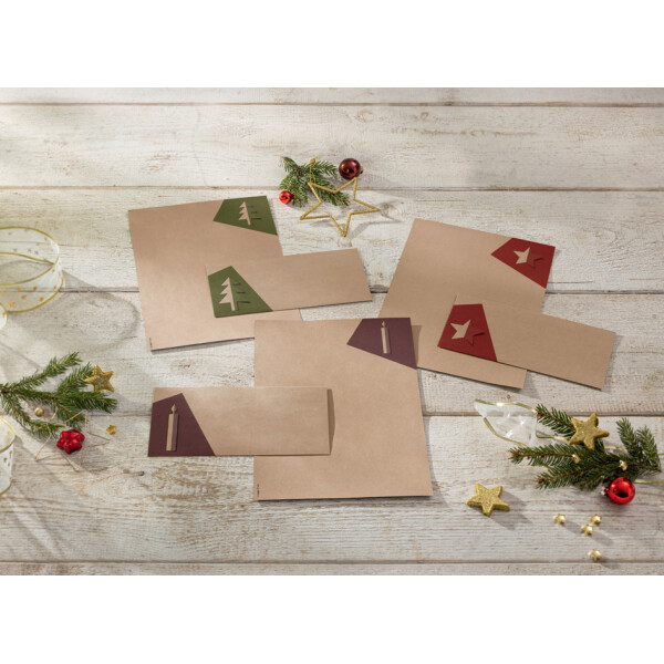 sigel Weihnachts-Motiv-Papier-Set "Cut-out style", A4