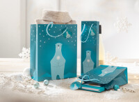 sigel Weihnachts-Geschenktüte "Polar bear with candle",klein