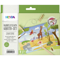 HEYDA Rubbelsticker Karten-Set "Zootiere"