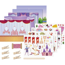 HEYDA Rubbelsticker Karten-Set "Prinzessin"