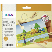 HEYDA Rubbelsticker Karten-Set "Bauernhof"