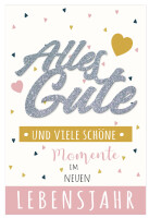 SUSY CARD Geburtstagskarte Glitzer "Alles Gute"
