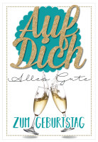 SUSY CARD Geburtstagskarte Glitzer "Auf Dich"