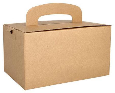 PAPSTAR Lunch-Box "pure", mit Tragegriff, braun