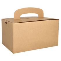 PAPSTAR Lunch-Box "pure", mit Tragegriff, braun