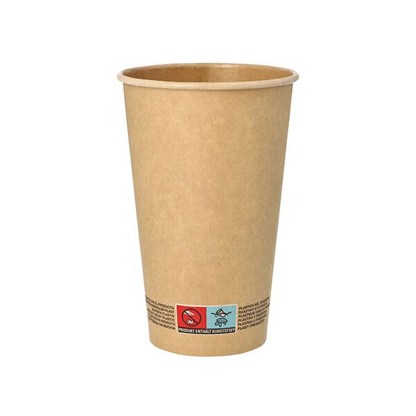PAPSTAR Papp-Trinkbecher "pure", 0,3 l, braun