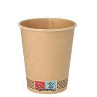 PAPSTAR Papp-Trinkbecher "pure", 0,1 l, braun