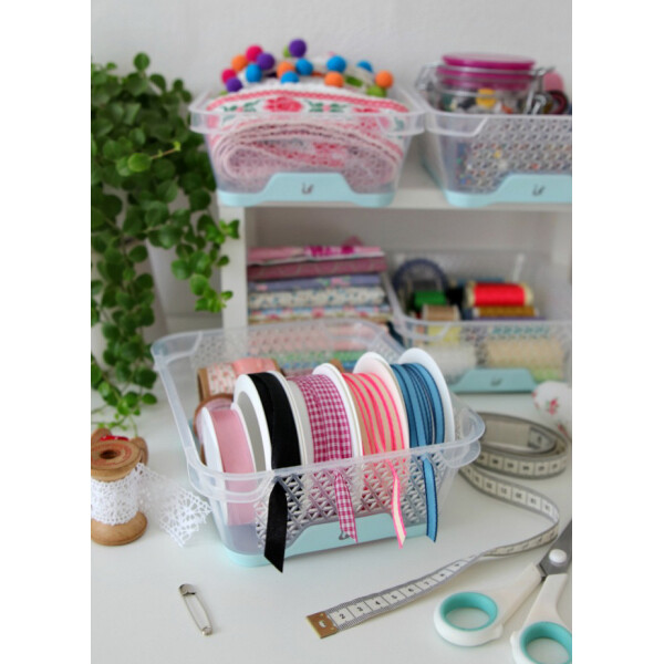 keeeper Stapelkörbchen "jonas", DIN A7, PP, nordic-blue