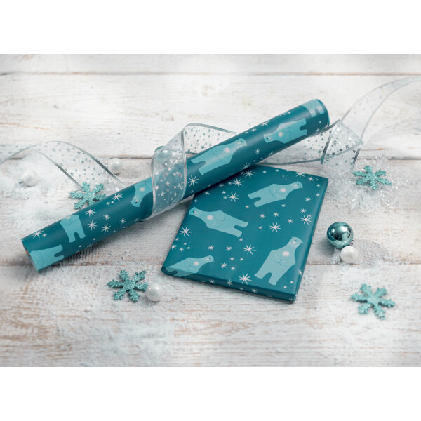 sigel Weihnachts-Geschenkpapier "Polar bear with...", Rolle