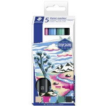 STAEDTLER Acrylmarker Lumocolor paint marker, 5er Etui