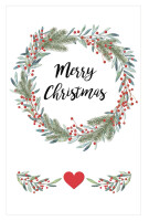 SUSY CARD Weihnachtskarte "Xmas wreath"