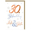 SUSY CARD Geburtstagskarte - 30. Geburtstag "Schrift"