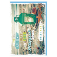 SUSY CARD Grußkarte "Laterne am Strand"