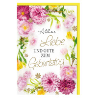 SUSY CARD Geburtstagskarte "rote Rose"