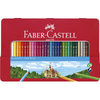 FABER-CASTELL Hexagonal-Buntstifte CASTLE, 60er Metalletui