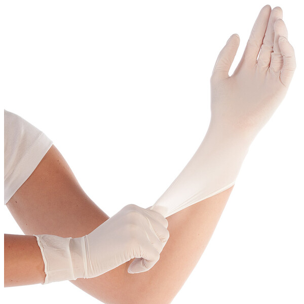 HYGOSTAR Synthetik-Handschuh Elastic, M, weiß, puderfrei