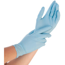 HYGOSTAR Nitril-Handschuh CONTROL, M, blau, gepudert